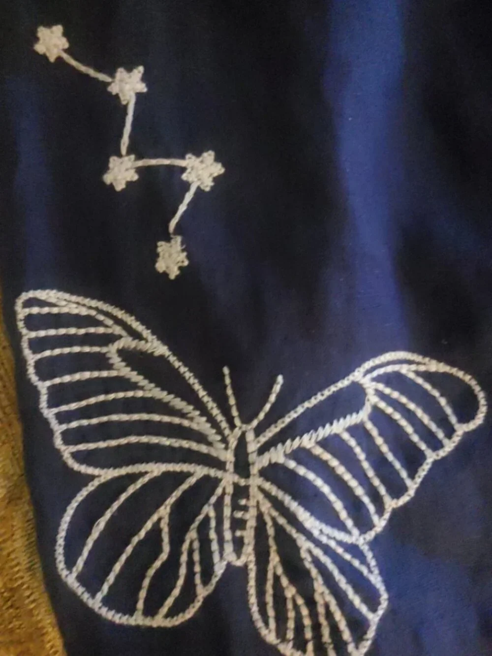 Johnny Was Sovanna Embroidered Linen Shorts – Navy Blue – Boho - Size Small
